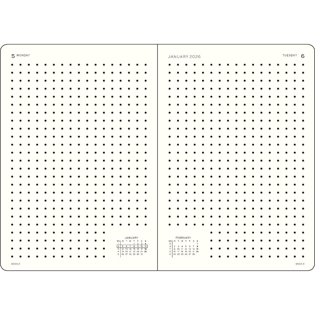LEUCHTTURM1917 - Daily Planner 2026, Hardcover, Medium (A5), Dotted, Rising Sun (Jan 1 - Dec 31, 2026) - Image 3