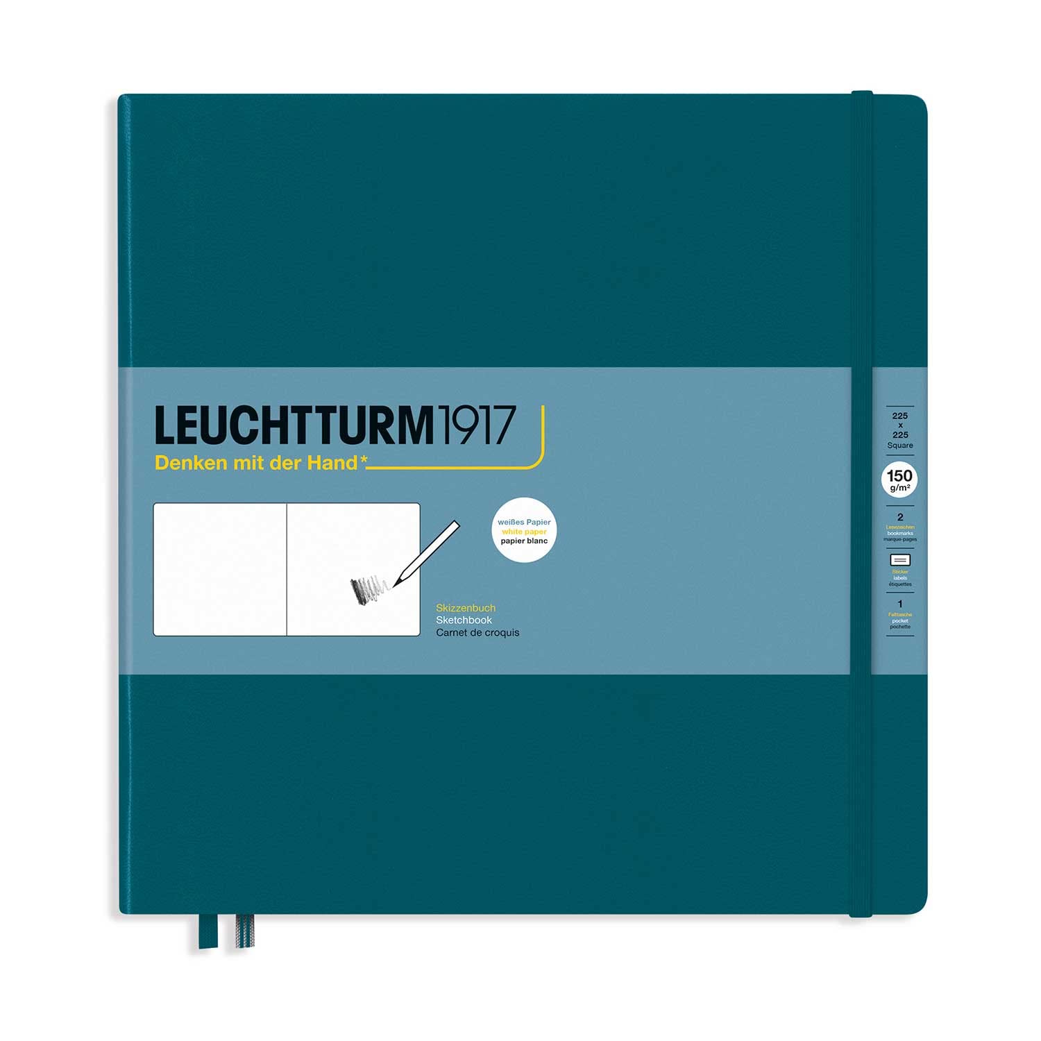 Leuchtturm1917 - Square Hardcover Sketchbook (Black) - 112 Pages of 150g/m² Paper - Image 5