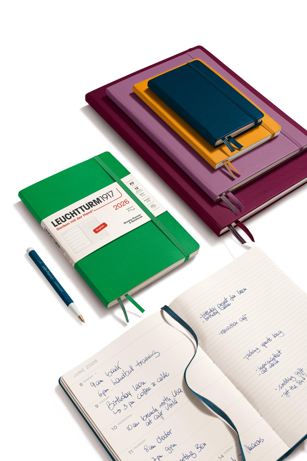 LEUCHTTURM1917 - Weekly Planner & Notebook 2026, Softcover, Medium (A5), Ruled, Black (Jan 1 - Dec 31, 2026) - Image 3